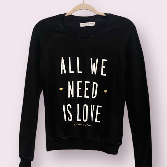 Spiritual Gangster Women's Black “All We Need Is Love” Long Sleeve Size XS - Picture 2 of 10